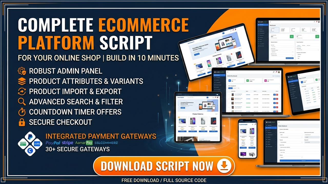 Advanced Online Shopping Platform with Product, Order, Inventory & Marketing Management