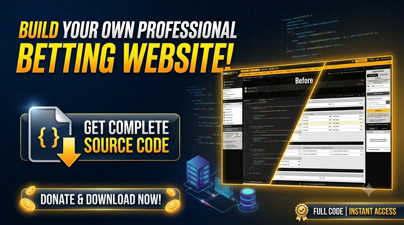 Fully Responsive Betting Website Source Code with Admin Panel – Instant Download