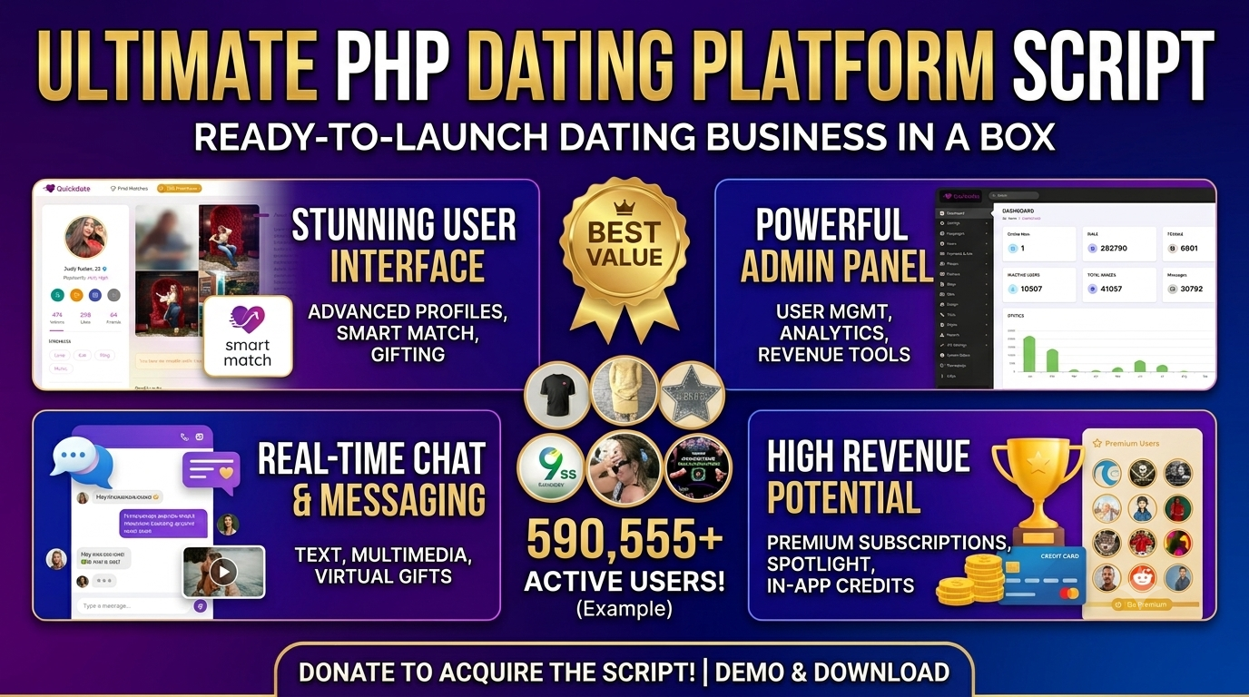 High-Performance PHP Dating Script with Powerful Admin Panel