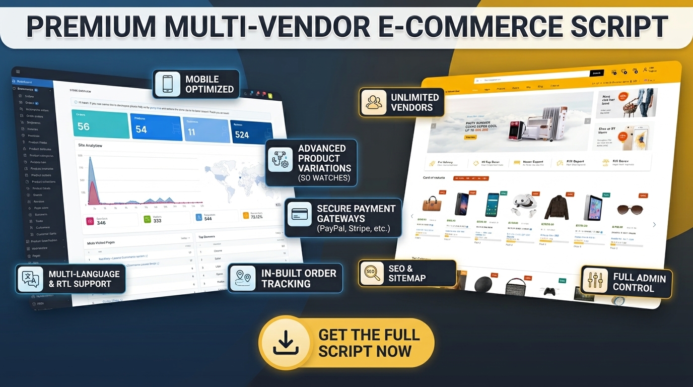Complete Multivendor eCommerce System Free Open Source Code