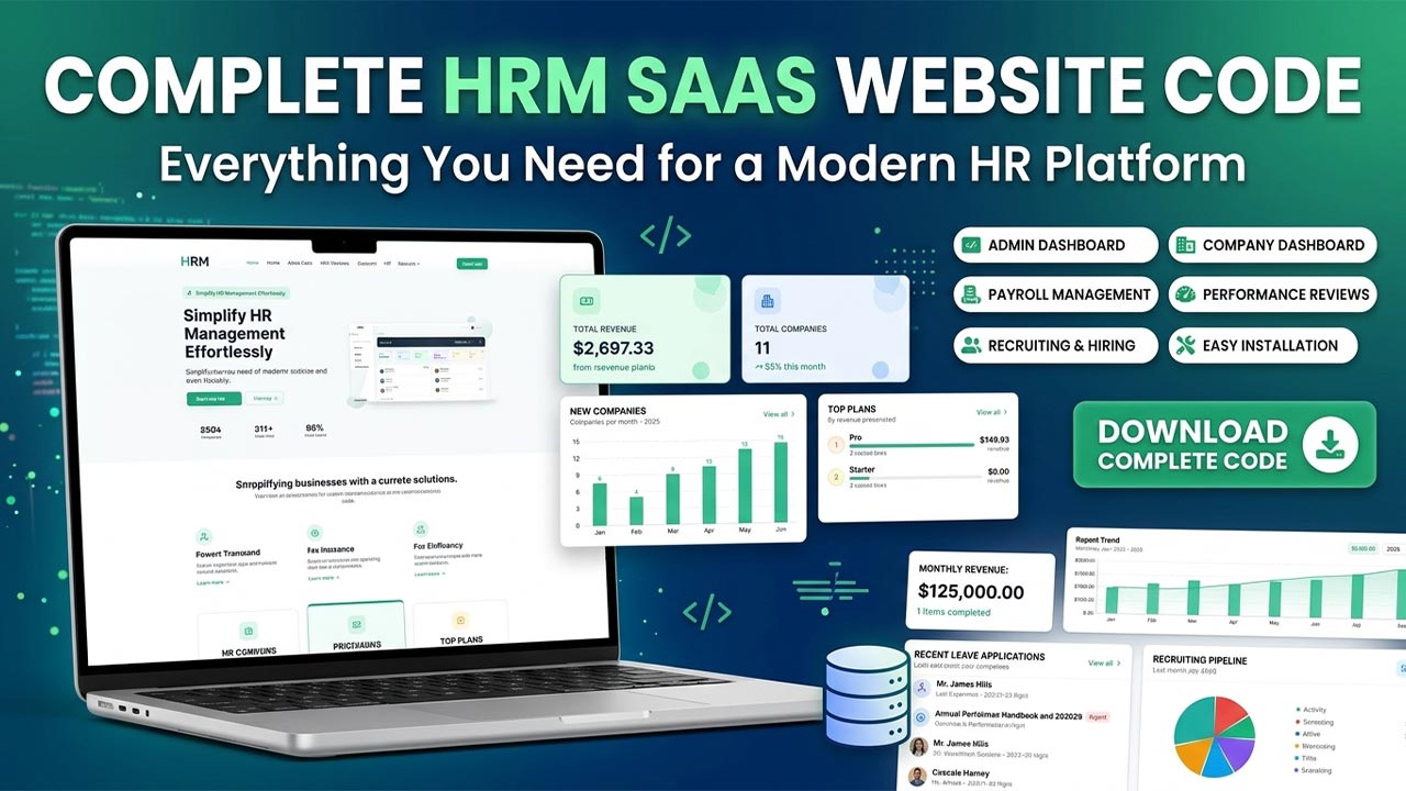 Free HR & Payroll SaaS – Complete Laravel HRM System with ATS, Leave, Payroll & Employee Management