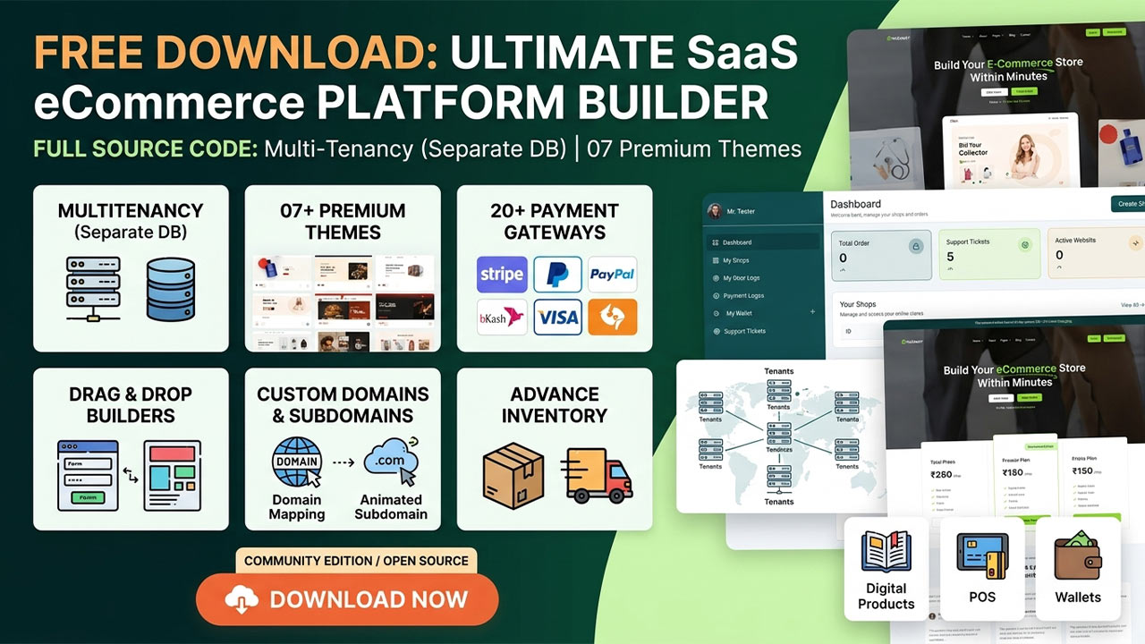 Multi-Tenancy eCommerce SaaS Engine – Automated Subdomains & Multi ...