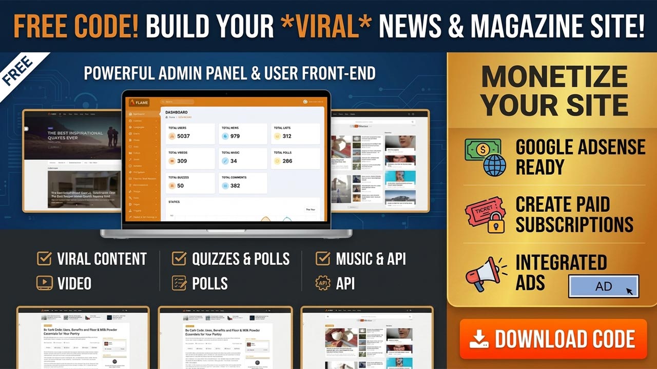 Advanced Viral Content Platform: News, Quizzes, Polls & Video