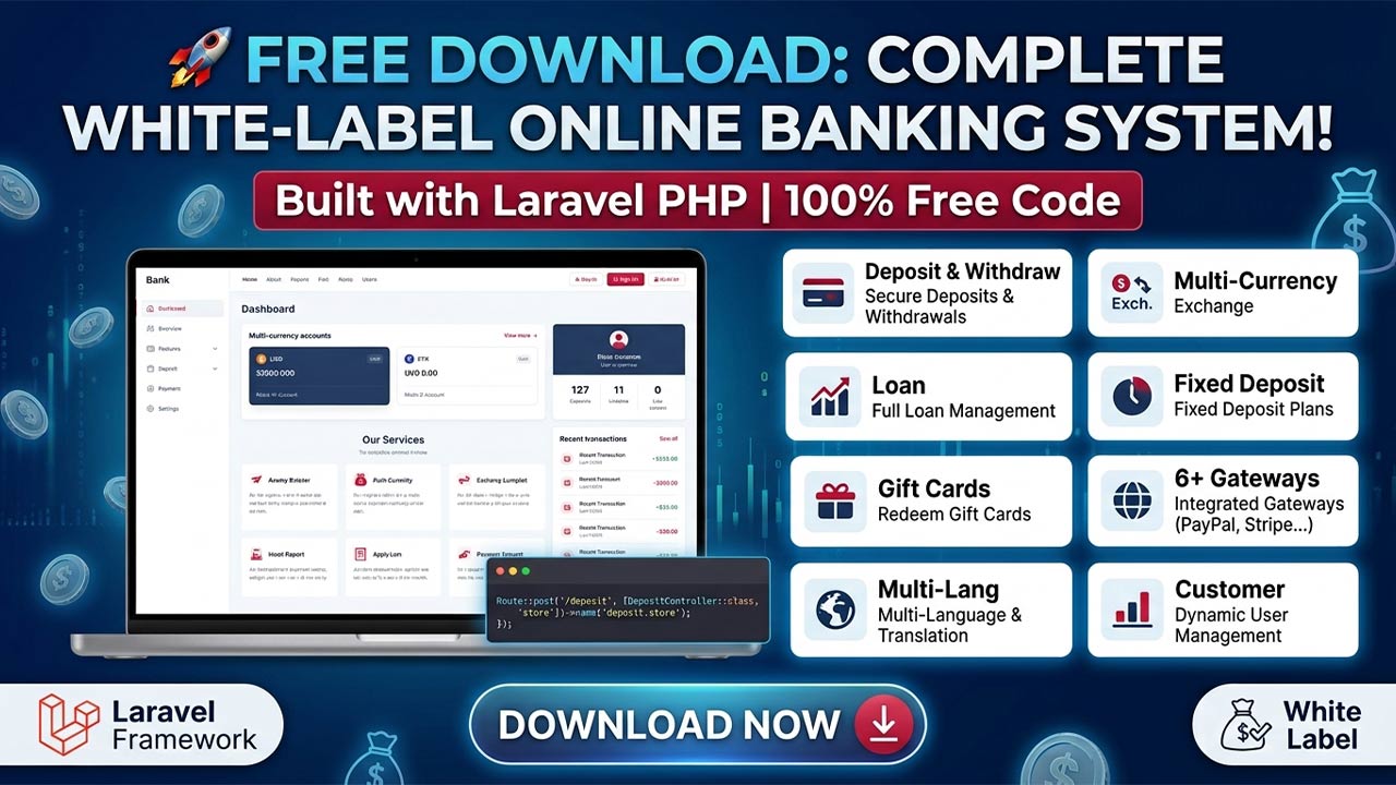 Complete White-Label Digital Banking System Free Download