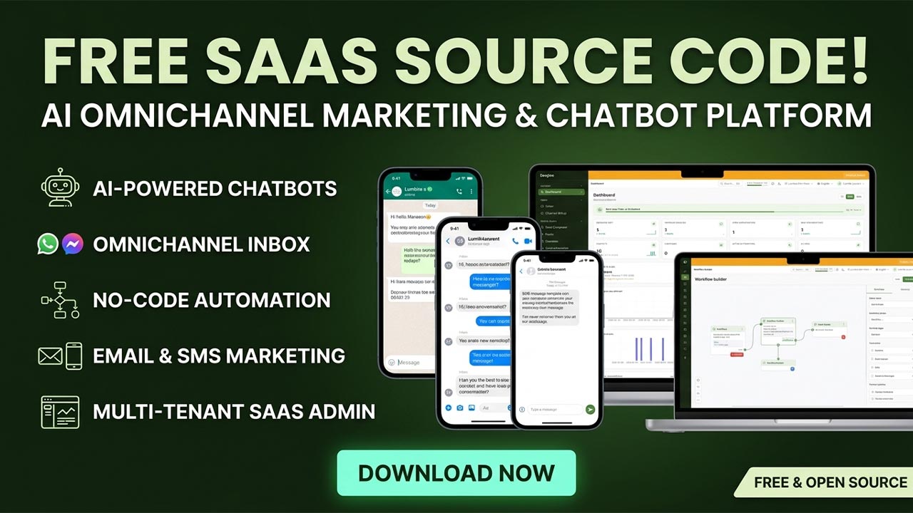All-in-One Marketing Automation SaaS: WhatsApp, Messenger, SMS & Email (Full Source Code)